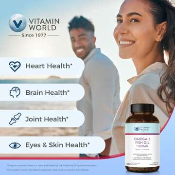 Vitamin World Omega 3 Fish Oil - Ultimate Heart & Brain Support