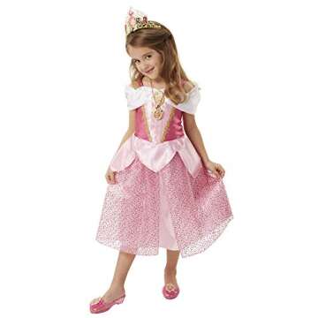 Disney Princess Aurora Dress Costume, Sing & Shimmer Musical Sparkling Dress, Sing-A-Long To “Once...