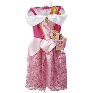 Disney Princess Aurora Dress Costume, Sing & Shimmer Musical Sparkling Dress, Sing-A-Long To “Once Upon A Dream” Perfect for Party, Halloween Or Pretend Play Dress Up [Amazon Exclusive]