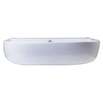 ALFI AB111 D-Bowl Porcelain Wall Mounted Bath Sink