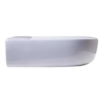 ALFI AB111 D-Bowl Porcelain Wall Mounted Bath Sink