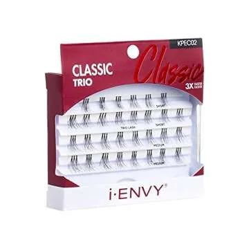 i-ENVY by KISS Trio Lash Classic Medium 30 Lashes Natural Style 3X Faster Easier Application