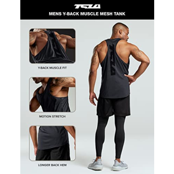 TSLA Men's Y-Back Muscle Tank Top for Gym and Casual Wear