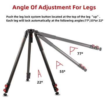 Professional IFOOTAGE Gazelle TC7 Carbon Tripod with Quick Release