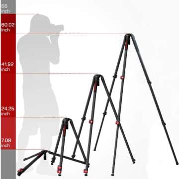 Professional IFOOTAGE Gazelle TC7 Carbon Tripod with Quick Release