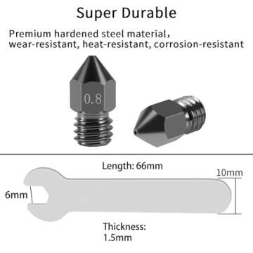 Aokin MK8 Hardened Steel Nozzles for 3D Printing Solutions