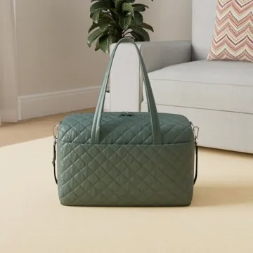 Vera Bradley Women's Performance Twill Large Travel Duffle Bag, Olive Leaf, One Size