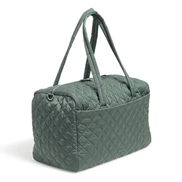 Vera Bradley Women's Performance Twill Large Travel Duffle Bag, Olive Leaf, One Size