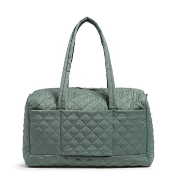 Vera Bradley Women's Performance Twill Large Travel Duffle Bag, Olive Leaf, One Size
