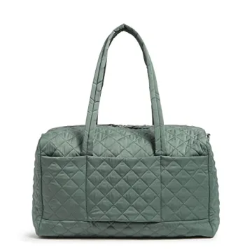 Vera Bradley Women's Performance Twill Large Travel Duffle Bag, Olive Leaf, One Size