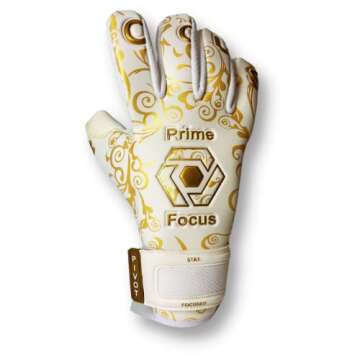 Prime Focus Goalkeeping Pivot Soccer Goalie Gloves for Youth & Adults (Sizes 6-11) with Superior Gri...