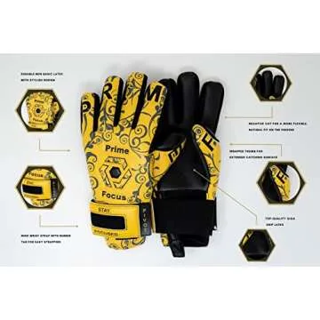 Prime Focus Goalkeeping Gloves - Professional Grip & Comfort