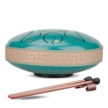 Rain Drum for Outside Garden- 13 Note 6.8 Inch Steel Tongue Drum, Chakras Steel Drum for Sound Heali...
