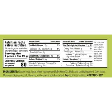 Heaven & Earth Sour Blue Raspberry Yay Taffy (24 Pack) | Dye Free | Natural Colors & Flavors | No Hi...