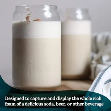 Libbey Can Shaped Beer Glass 16 oz 4 PACK with Pourer