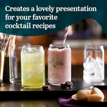 Libbey Can Shaped Beer Glass 16 oz 4 PACK with Pourer