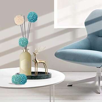 Lulonpon Wicker Rattan Balls 15pcs Decorative Orbs for Crafts