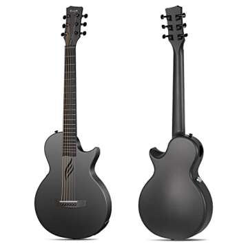 Carbon Fiber Nova Go SP1 Enya Acoustic Electric Guitar 35 Inch Travel with Smart Pickup Built-in Eff...