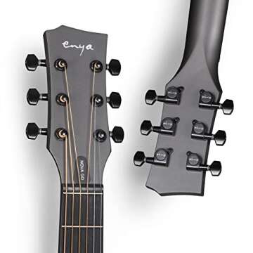 Carbon Fiber Travel Acoustic Electric Guitar with Smart Pickup