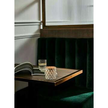 Serene Spaces Living Silver Diamond Mercury Cylinder Vase - Handmade Mercury Glass Finish & Vintage ...