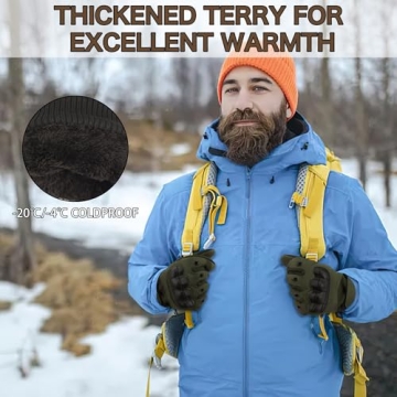 LOCCEF Tactical Winter Gloves for Cold Weather Protection