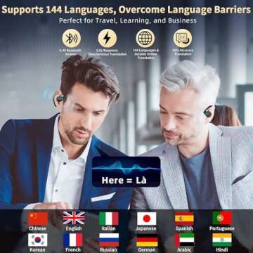 SENPUKI AI Language Translation Earbuds for Global Communication
