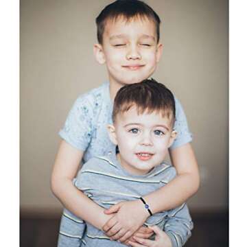 Jewanfix Evil Eye String Bracelets Handmade Black String Evil Eye Bracelet for Women Men Teen Girls Boys 2pcs