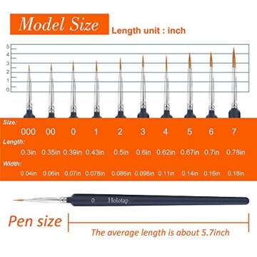 Holotap Miniature Detail Paint Brush Set - 10 Sizes