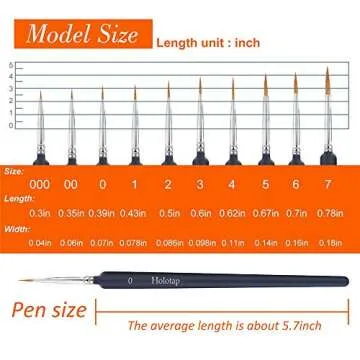Holotap Miniature Detail Paint Brush Set - 10 Sizes