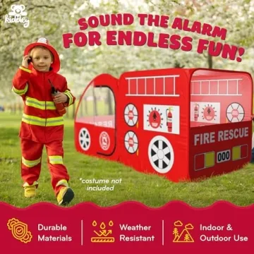 Kiddey Fire Truck Tent - Interactive Play for Kids