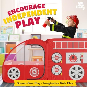Kiddey Fire Truck Tent - Interactive Play for Kids