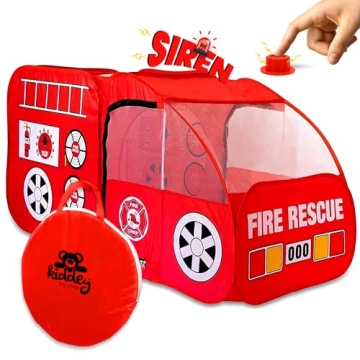 Kiddey Fire Truck Tent - Interactive Play for Kids