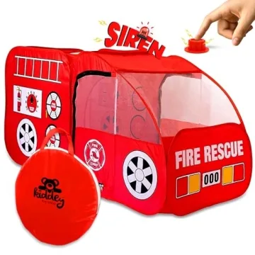 Kiddey Fire Truck Tent - Interactive Play for Kids