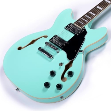 Redid Semi-Hollow Electric Guitar RD-100 in Green