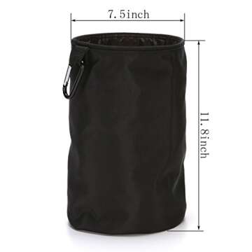 VEAMOR Clothespin Bag Hanging Clothesline Peg Organizer Storage Bags,Dust-proof (black)