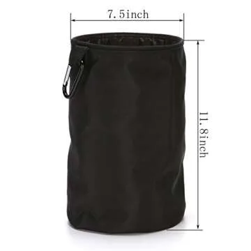 VEAMOR Clothespin Bag Hanging Clothesline Peg Organizer Storage Bags,Dust-proof (black)