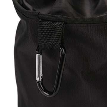 VEAMOR Clothespin Bag Hanging Clothesline Peg Organizer Storage Bags,Dust-proof (black)