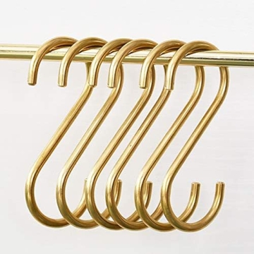 YANGQIHOME Brass S Shaped Hooks for Stylish Organization