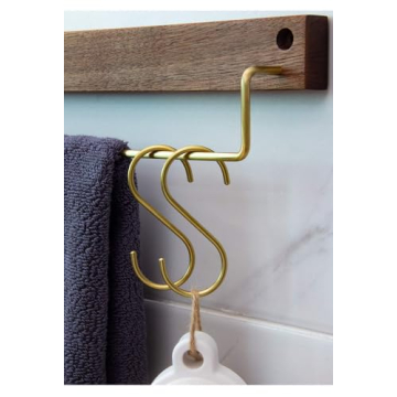 YANGQIHOME Brass S Shaped Hooks for Stylish Organization