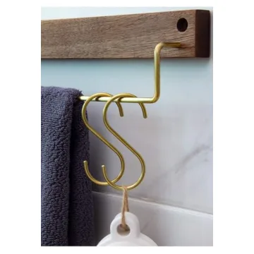 YANGQIHOME Brass S Shaped Hooks for Stylish Organization