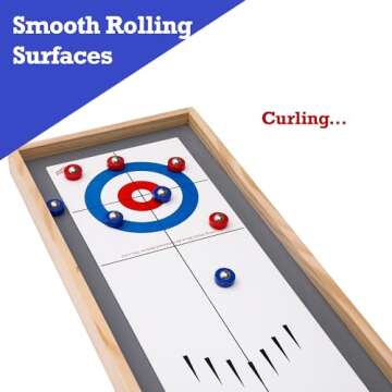 Top 3 in 1 Shuffleboard, Bowling, Curling Game Set
