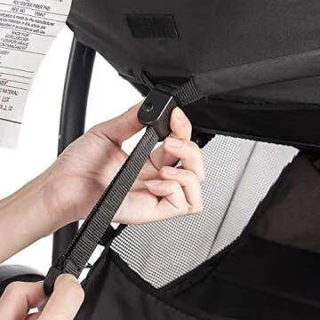 BABY JOY Jogger Stroller, Infant Travel Portable Jogging Stroller, Folding Pushchair w/Removable Bar, Wallet Bog, 5-Point Harness, Storage Basket, Black