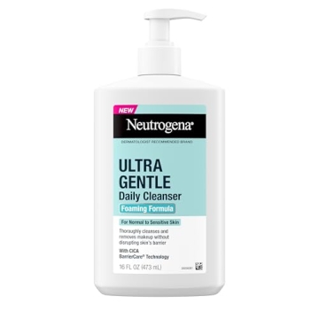 Neutrogena Fragrance Free Ultra Gentle Foaming Daily Cleanser for Sensitive Skin, 16 fl. oz.
