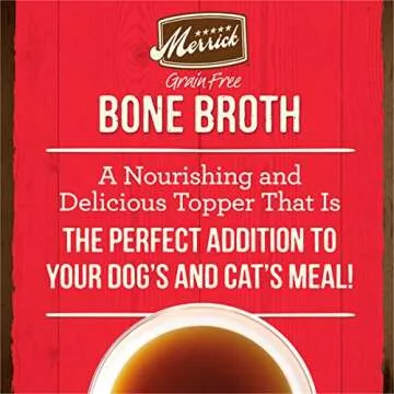 Merrick Grain Free Bone Broth, Premium Human Grade And Gluten Free Dog And Cat Food Topper Pouches, ...