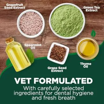 Vet's Best Dental Care Finger Wipes for Dogs, Plaque & Tartar Remover For Teeth, Dog Dental Care Freshens Breath, Teeth Cleaning Finger Wipes for Dogs & Cats, Dog Wipes, Pet Wipes For Cats, 50 Count