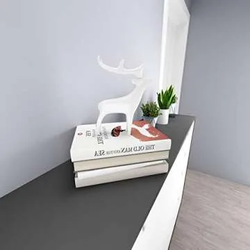 VEELIKE Grey Wallpaper Peel and Stick for Bedroom Kitchen Cabinets 15.7''x118'' Removable Thick Grey Contact Paper for Walls Furniture Countertops Waterproof Self Adhesive Viny Roll for Drawer Dresser