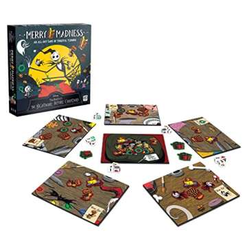 Disney Tim Burton’s The Nightmare Before Christmas Merry Madness | Quick-Rolling Family Dice Game | Great Kids & Family Board Game | Officially-Licensed Merchandise