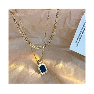 Fashion Layered Women's Chain Necklaces Jewerly 18k Gold Plated Chain Necklace For Women Party Gifts