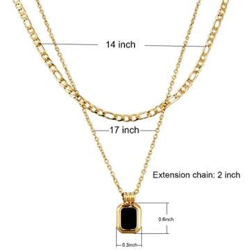 Fashion Layered Women's Chain Necklaces Jewerly 18k Gold Plated Chain Necklace For Women Party Gifts