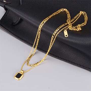 Fashion Layered Women's Chain Necklaces Jewerly 18k Gold Plated Chain Necklace For Women Party Gifts